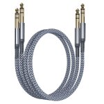 Cble instrument audio stro 6. 35mm (1m / 2 pack) cordon tress en nylon jack trs 1 / 4 mle vers mle ...