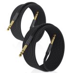 Câble instrument audio stéréo 6. 35mm (3m / 2 pack) cordon tressé en nylon jack trs 1 / 4 mâle vers mâle ... Câble instrument audio stéréo 6. 35mm (3m / 2 pack) cordon tressé en nylon jack trs 1 / 4 mâle vers mâle ...