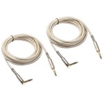 Cble pour instrument trs, cordon audio stro, angle de 90  droit, jack mle de 6. 35mm, pour guitare ...