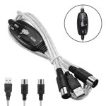 C�ble d'interface midi usb entr�e - sortie 1. 8m, 1 pi�ce, convertisseur professionnel pc vers musique, ...