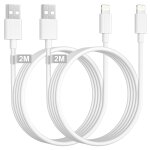 Cble iphone 2m lot de 2, [certifis mfi] cable lightning cable chargeur iphone cable iphone charge rapide ...