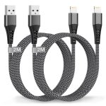 Cble iphone, cable chargeur iphone 2m / lot de 2 certifi mfi cble lightning usb iphone cable 2m long ...