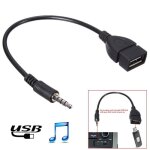 C�ble jack 3. 5mm st�r�o audio m�le vers usb 2. 0 femelle adaptateur (21 cm)