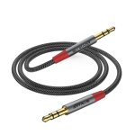Cable jack[5m] 3. 5 male male cable audio, tissage en nylon double jack, pour smartphones, cable auxiliaire, ...