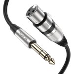 C�ble jack 6. 35 vers xlr, c�ble micro xlr femelle vers jack 6, 35 pour guitare, amplificateur, microphone, ...