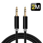 C�ble jack audio 3, 5mm, c�ble auxiliaire 3. 5mm m�le vers m�le en nylon tress� pour casque, iphone / ...