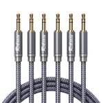 Cble jack audio (3 lot de, 0, 6m + 1, 2m + 3m) 3. 5mm mle vers mle aux cble auxiliaire stro en ...