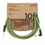 Cble jack fender coud festival instrument, pure hemp, green - 3m