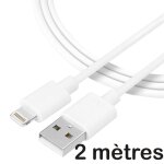 Cable lightning compatible pour apple iphone 6s longueur 2m