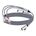 Câble lightning / type c vers 2 rca / aux 3, 2 m, câble rca / aux avec fonction de charge, pour interface ... Câble lightning / type c vers 2 rca / aux 3, 2 m, câble rca / aux avec fonction de charge, pour interface ...