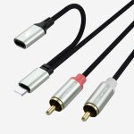 Cble lightning rca 2rca audio cble rca cble avec charge compatible avec tablettes, home cinma, smartphones ...