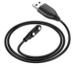 C�ble magn�tique pour smartwatch double broche prise usb 60cm hoko noir