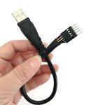 C�ble m�le de carte m�re � 9 broches vers usb 2. 0 type a, adaptateur de connexion m�le pc vers prise ...