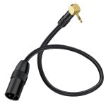 C�ble m�le droit 90 3, 5 mm vers xlr xlr vers 3, 5 mm aux microphone cbale, mini jack st�r�o 1 / 8  non ...