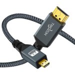 Cble micro hdmi vers hdmi 1m, nylon tress cble hdmi a vers micro hdmi d, supporte 3d 4k / 60hz 2. ...