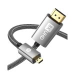 Cble micro hdmi vers hdmi 2. 1 0. 3m, 8k@60hz, supporte ethernet, 3d, hdr et earc, compatible avec gopro ...