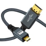 Cble micro hdmi vers hdmi 2m, nylon tress cble hdmi a vers micro hdmi d, supporte 3d 4k / 60hz 2. ...
