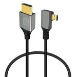 Cble micro hdmi vers hdmi 8k, 2. 1 micro hdmi mle vers hdmi mle converter 90 degrs, supporte 8k@60hz ...