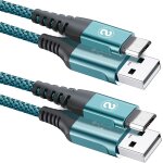 Cble micro usb [2m / lot de 2] 3a duradero cable usb micro usb nylon trenzado carga rpida y sincronizaci ...