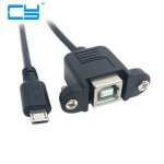 C�ble micro usb 5 broches m�le vers usb b femelle 50cm, type de montage sur panneau, avec vis, 2 pi�ces ...