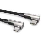 Câble micro usb vers usb c otg de 0, 3m, charge les appareils usb de type c, prise coudée, pour les ordinateur ... Câble micro usb vers usb c otg de 0, 3m, charge les appareils usb de type c, prise coudée, pour les ordinateur ...