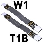 Câble micro usb t - w à type c, double angle mâle et femelle, extension plate à 90 degrés, cordon de ... Câble micro usb t - w à type c, double angle mâle et femelle, extension plate à 90 degrés, cordon de ...