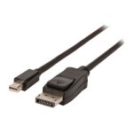 C�ble mini displayport m�le vers display port m�le 2m noir connectland