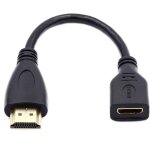 Cble mini hdmi type c femelle vers hdmi type a mle rallonge pour appareil photo hdtv 4k 1080p 15 cm ...