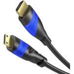 Cble mini hdmi avec design incassable 5m (hdmi vers mini - hdmi, bidirectionnel, 4k@60hz pour ultra ...