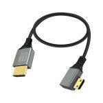 Cble mini hdmi vers hdmi 2. 1 8k@60hz 48gbps avec courbure 90 degrs vers la gauche, compatible avec ...