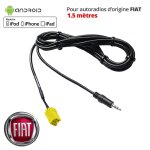 C�ble aux mp3 auxiliaire jack 3. 5mm fiat punto 500 evo panda qubo fiorino croma