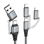 Cable multi usb universel, cable charge rapide sync usb c / usb a vers phone / usb c / micro 60w 3a pd ...