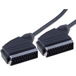 Cable noir peritel - scart - 2m