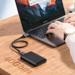C�ble en nylon tress� de type c m�le � m�le 40gbps, 8k @ 60hz pd100w, charge rapide, synchronisation ...