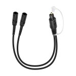 Cble optique audio 1 en 2 sorties, toslink cble optique fibre 1fiche  2 prises pour home cinma, lecteur ...
