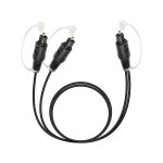 Cble optique audio 1 en 2 sorties, toslink cble optique fibre 1 fiche vers 2 fiches pour home cinma, ...