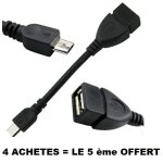 C�ble otg adaptateur micro usb m�le � femelle pour t�l�phone mobile