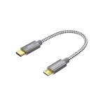 Cble otg usb type c vers micro usb, 20cm cble court tress compatible avec macbook (pro), huawei, honor, ...