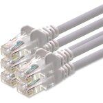 Cble patch rseau cat5 utp avec 2x connecteurs rj45 blanc 5 pices - 0, 5 m
