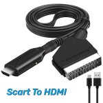 C�ble p�ritel vers hdmi 1080p ¿ branchez vos appareils peritel scart sur votre tv hdmi ¿ vhs, dvd, ...