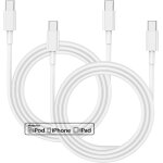 Cble pour phone 15 1m 2pack, cable iphone usb c vers usbc charge rapide 60w pour apple iphone16 / 16 ...