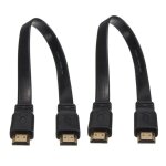 C�ble plat hdmi m�le vers m�le, 2 pi�ces, pour audio et vid�o, hdtv, ps3