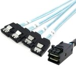 Cble raid mini sas sff - 8643 hte 1 a 4 sata 7 broches pour disque dur cible 6 gbit / s 1 m[cab300657] ...
