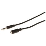 C�ble rallonge audio jack 3, 5 mm m�le vers jack 3, 5 mm femelle 1, 00 m noir