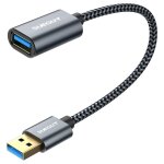 Cble rallonge usb 3. 0, [5 pices 0, 3 m] cble extension usb 3. 0 mle a vers femelle a 5 gbps compatible ...