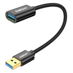 Cble rallonge usb 3. 0, 0, 3 m cble extension usb 3. 0 mle a vers femelle a 5 gbps compatible pour ...