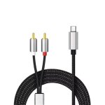 Câble rca audio auxiliaire adaptateur usb c type c vers 2rca jack mâles 6, 6ft / 2m compatible avec iphone ... Câble rca audio auxiliaire adaptateur usb c type c vers 2rca jack mâles 6, 6ft / 2m compatible avec iphone ...