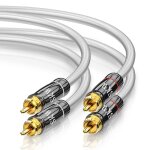 Cble rca audio stro analogique cble 2rca mles vers 2rca mles, cuivre ofc, blindage, compatible ...