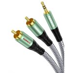 Cable rca jack audio 1m, 3. 5mm mâle vers 2 rca mâle rallonge cable adaptateur audio y auxiliaire stéréo ... Cable rca jack audio 1m, 3. 5mm mâle vers 2 rca mâle rallonge cable adaptateur audio y auxiliaire stéréo ...