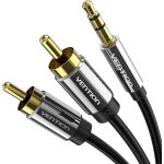 C�ble rca jack audio cordon jack 3. 5mm vers 2 rca m�le y auxiliaire audio st�r�o c�ble, compatible avec ...